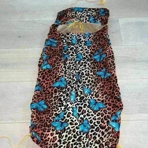 Daisy Daisy TV Tropics Cheetah Butterfly Mini Dress sz medium M - Picture 15 of 15